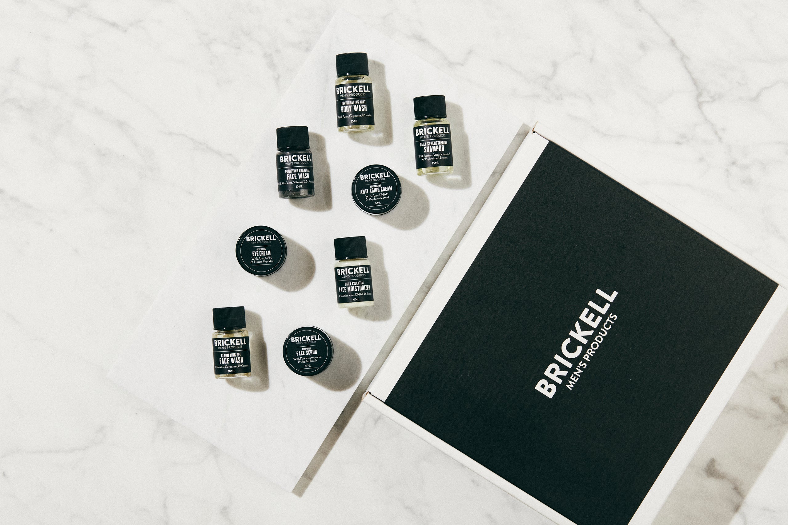 Best Sellers Skin Care & Grooming Sample Kit Brickell Men's Products